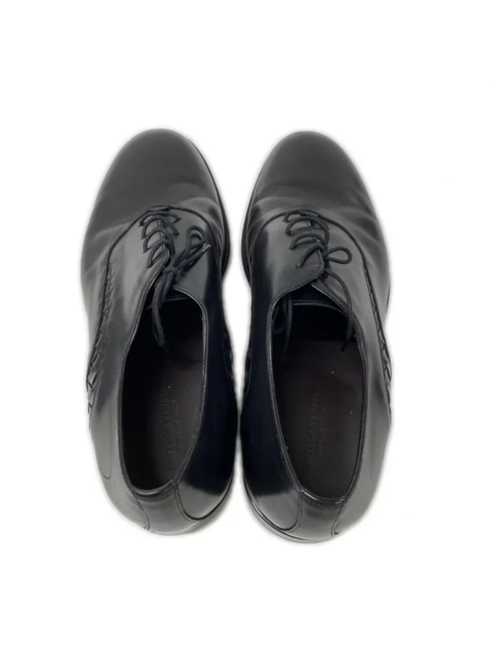 Bottega Veneta Leather Side Intrecciato Plain Toe Shoes